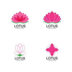 Beauty Vector Lotus flowers design logo Template icon