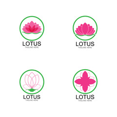 Beauty Vector Lotus flowers design logo Template icon