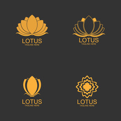 Beauty Vector Lotus flowers design logo Template icon