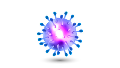 Coronaviruses 3d realistic vector in with background. corona virus cell, wuhan virus disease. Perfect for banner information, flyer, poster, etc.