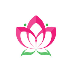Beauty Vector Lotus flowers design logo Template icon