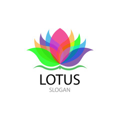 Beauty Vector Lotus flowers design logo Template icon