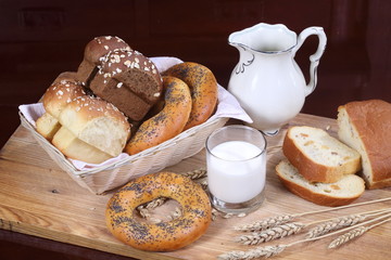 Still Life with Milk and Sweet Baking