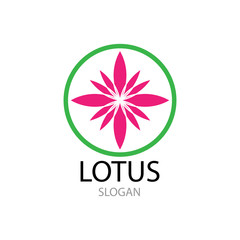 Beauty Vector Lotus flowers design logo Template icon