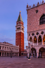 St. Mark's Square in Venice, Italy at twilight