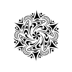 Simple flat design illustration mandala