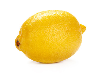 Whole lemon fruit isolated on white background