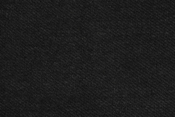 Black natural texture of knitted wool textile material background. dark gray cotton fabric woven...