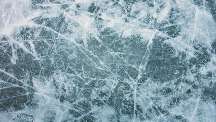 texture of the ice surface on the rink