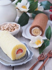 節分 恵方ロールケーキ