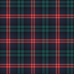 Scottish plaid checkered vector pattern.