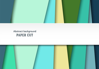 Abstract geometric background in paper cut style. Straight lines. Design for brochures, posters, flyers, advertising. Place for text. Vector