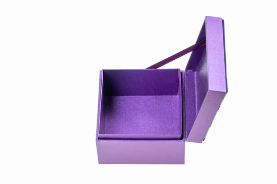 open purple box on a white background, mock-up