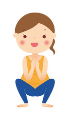 マタニティヨガ　花輪のポーズ