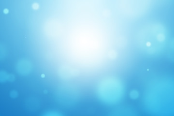 Abstract background blue bokeh beautiful bright light glitter sparkles. Soft color backdrop. Template for advertising design, cosmetic, banner, poster. Display product or montage. 3D rendering