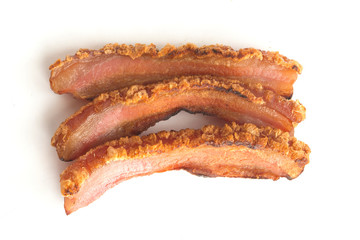 slice of bacon white background