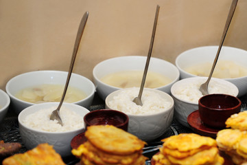 Food for Korean ancestral rites table 