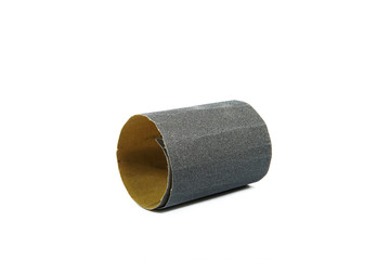 Sand paper isolated on white background