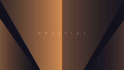 Dark blue premium background with luxury golden geometric elements triangle, circle etc. Prestige background for poster, banner, flyer, cover etc. Vector EPS