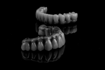 dental implants on a black background