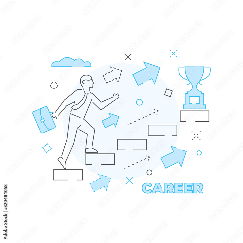 Wall mural Career Business concept Vector illustration in linear style - Wall murals