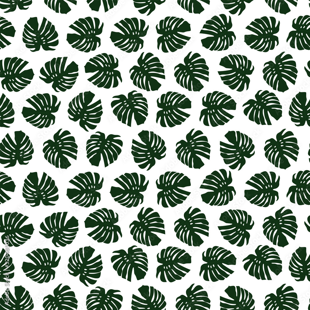 Poster beautiful pattern with tropical leaves for textile design. modern palm seamless pattern. modern wall