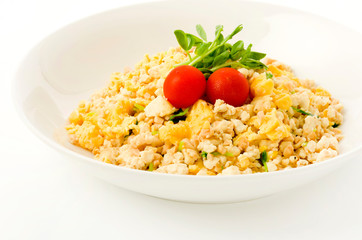 木綿豆腐のチャーハン風