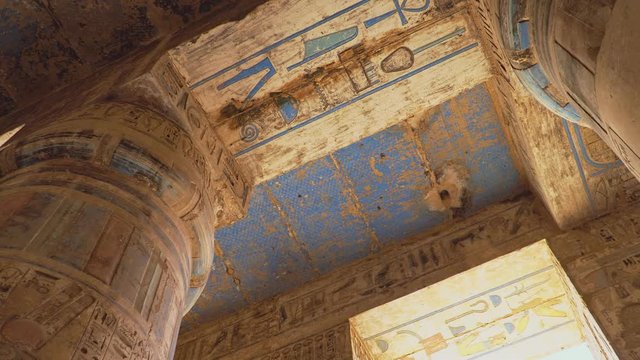 Temple of Medinet Habu. Egypt, Luxor. The Mortuary Temple of Ramesses III at Medinet Habu is an important New Kingdom period structure in the West Bank of Luxor in Egypt.