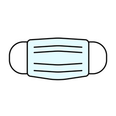 face mask icon isolated white background vector