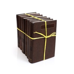Stack of books isolated on a white background