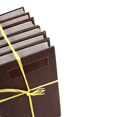 Stack of books isolated on a white background