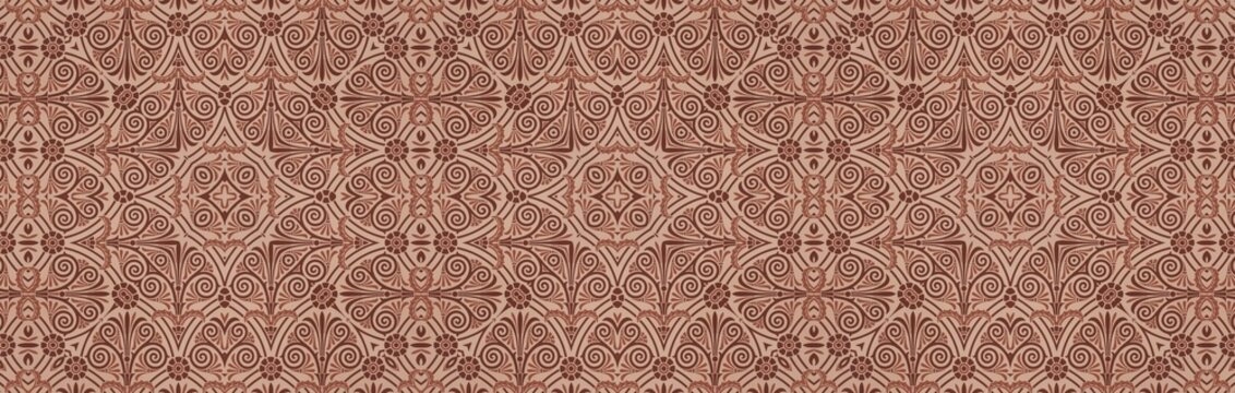 Pastel Colored Elegant Art Deco Border