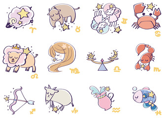 １２星座　イラスト