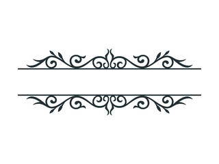 decorative floral split frame banner vector graphic design