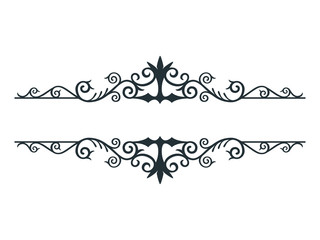 decorative floral split frame banner vector graphic design