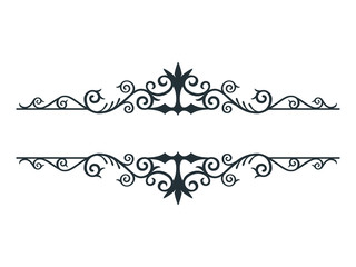 decorative floral split frame banner vector graphic design