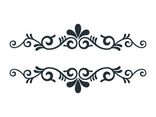 decorative floral split frame banner vector graphic design