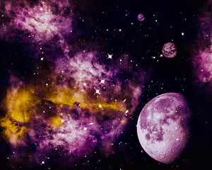 Obraz na płótnie Canvas Universe filled with stars, nebula and galaxy. Galaxy background