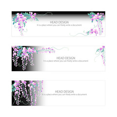 The web header design which I used with a Japanese-style flower,