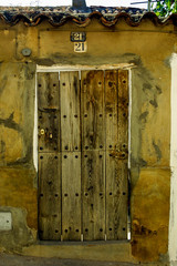 Door with lock.