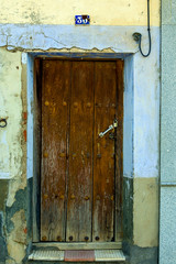 Door with lock.