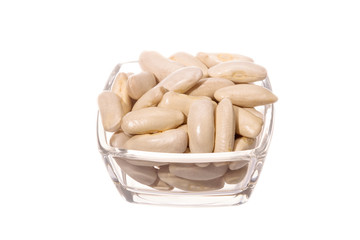 White beans of the Faba Asturiana variety