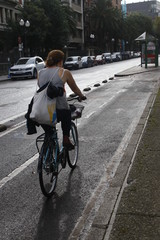 Fototapeta na wymiar Biking in the city