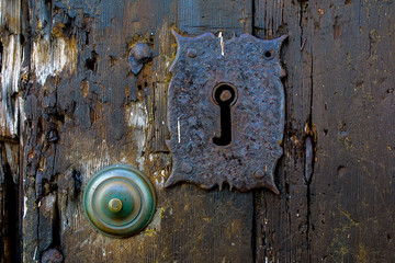 Door with lock.