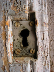 Door with lock.