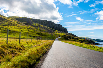 road in the mountains isle of Skye Scotland