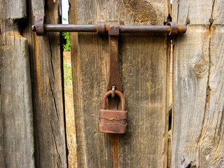 Door with lock.