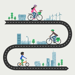 Bicycle commuting - Vélotaf