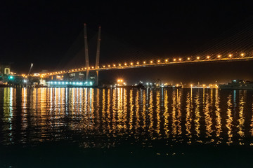 Golden bridge. Vladivostok, Russia