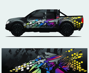 truck decal graphic wrap vector, abstract background